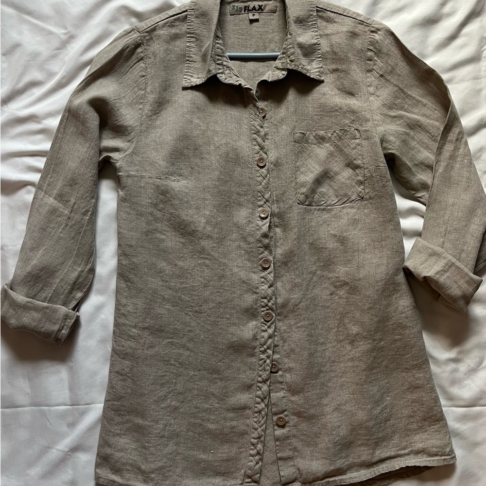Flax Natural Linen Top